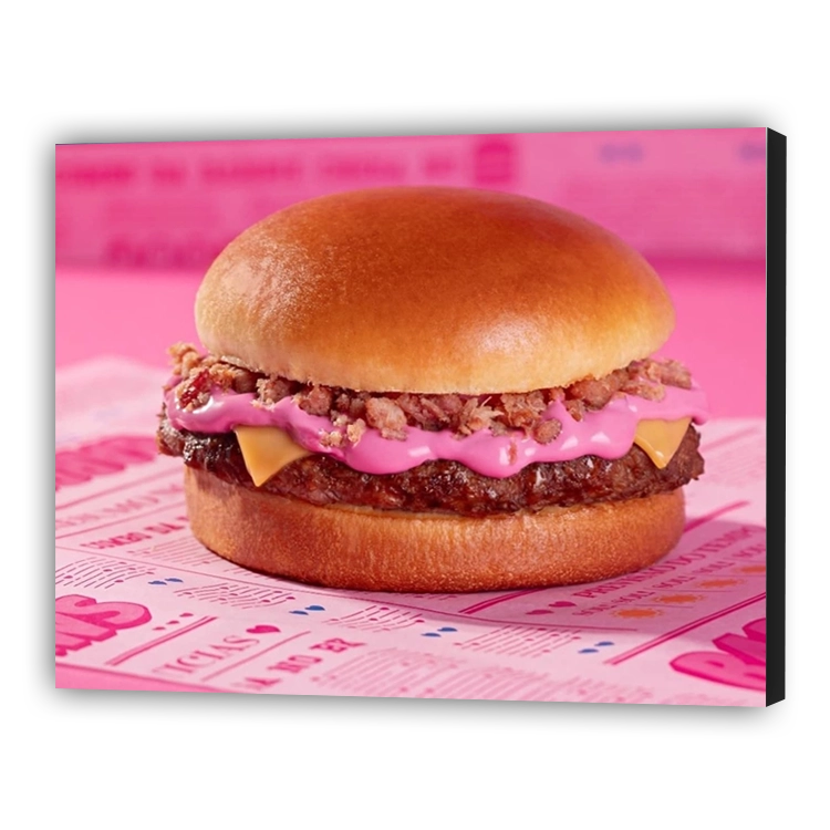 Pink hamburger