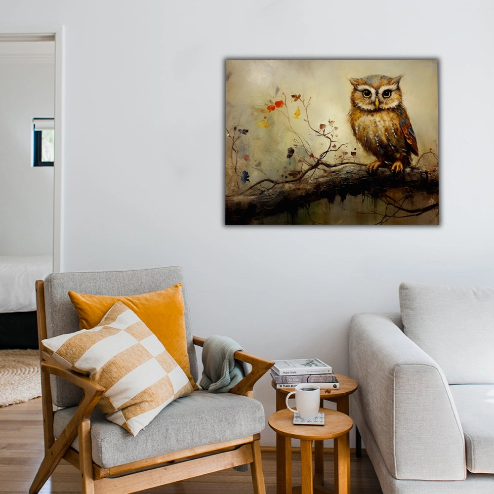 An owl on a branch | Da Vinci