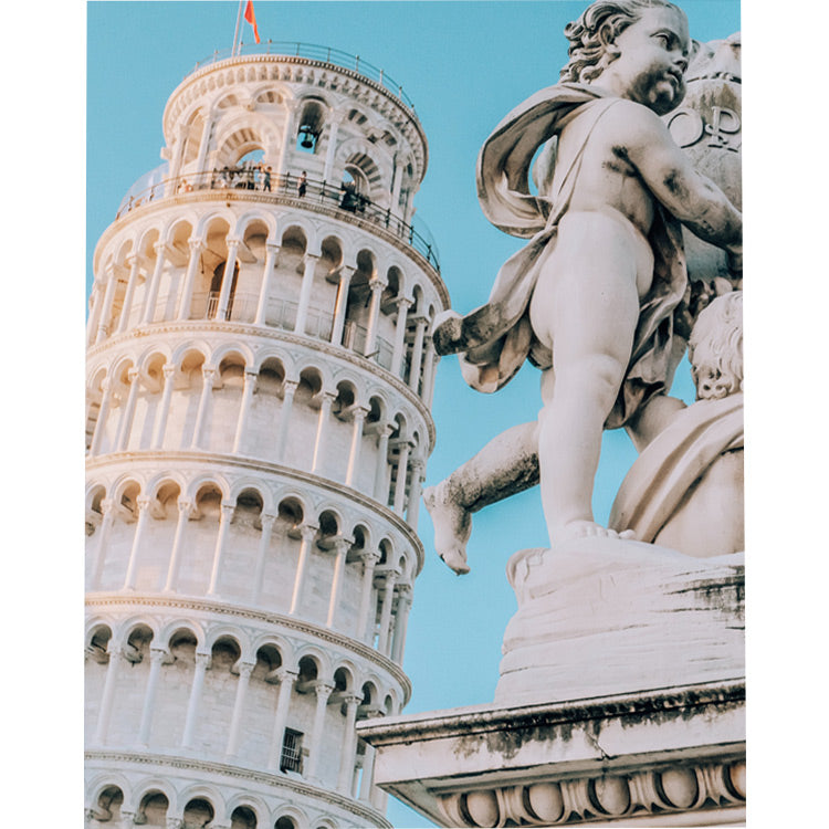 The Leaning Tower of Pisa in summer