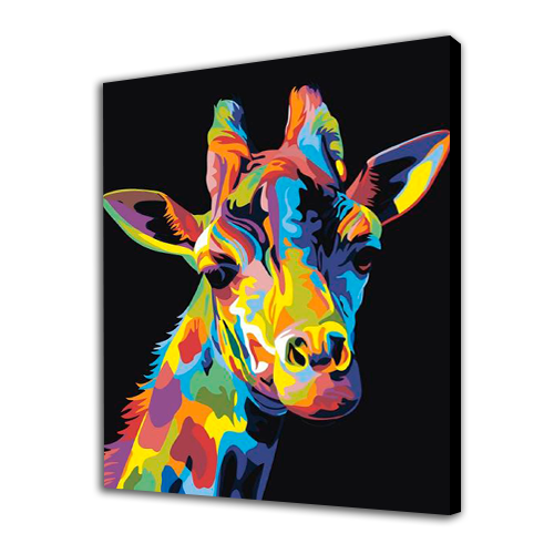 Colorful giraffe