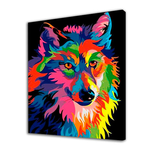 Colorful wolf