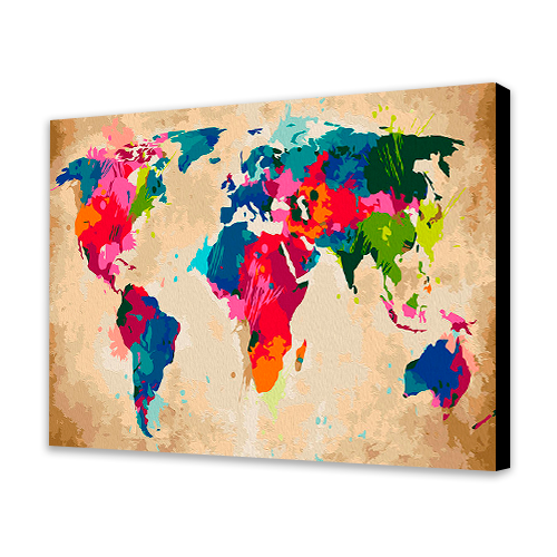 Colorful world map