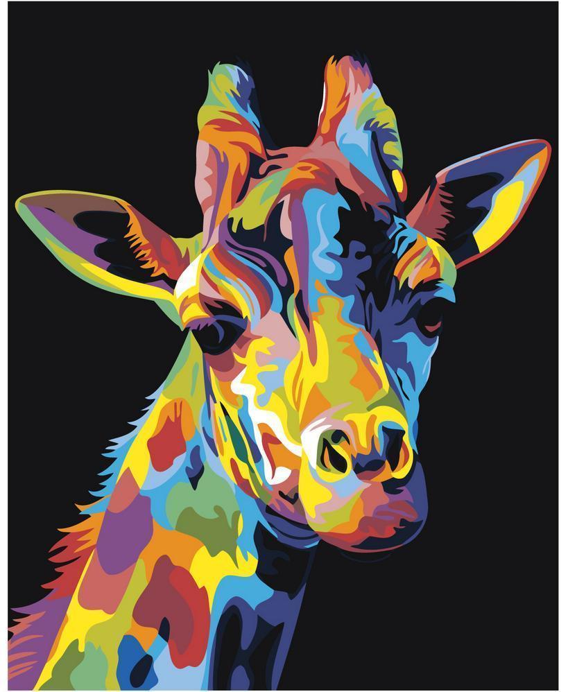 Colorful giraffe